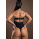 Боди без бретелей Daring Intimates, с эффектом мокрой ткани, черное, S