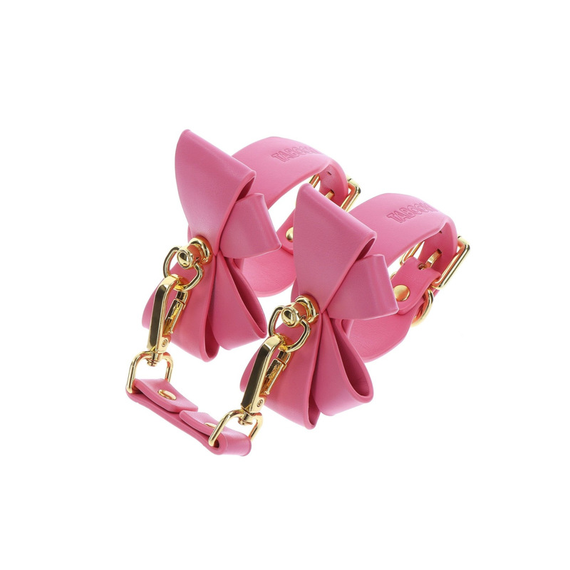 Поножи с бантиками Taboom Malibu Ankle Cuffs из веганской кожи, розовые