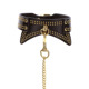 Ошейник с заклепками и поводком Taboom Vogue Studded Collar and Leash, веганская кожа, черный