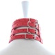 Ошейник с поводком-цепочкой DS Fetish Collar with chain leash red