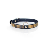 Ошейник Collar with crystals 2 cm gold