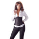 Корсет с открытым бюстом, L, Cottelli Collection Party Corset Open Cup на талию, черный