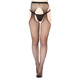 Колготки сетка с имитацией чулок One Size Daring Intimates, черные