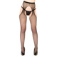 Колготки сетка с имитацией чулок One Size Daring Intimates, черные