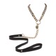 Поводок цепь с петлей из искусственной кожи Statement Leash золотистый, 75 см