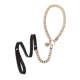 Поводок цепь с петлей из искусственной кожи Statement Leash золотистый, 75 см