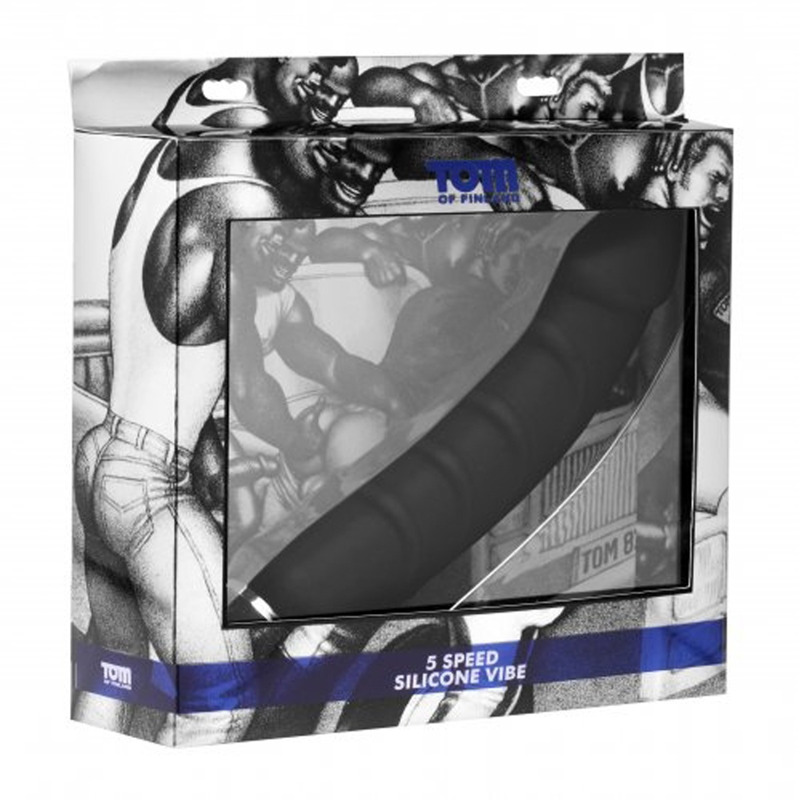 Вибратор большого размера с ребристым стволом Tom of Finland