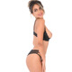 Трусики кружевные Daring Intimates с декоративными бретелями, черный, S/M