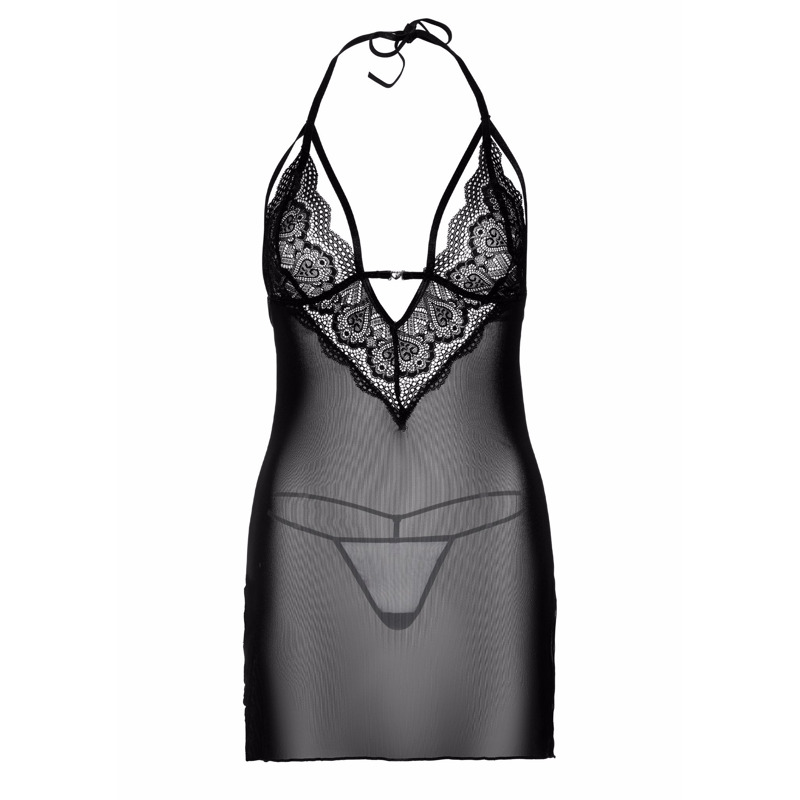 Комплект пеньюар + стринги Daring Intimates, черный, S/M