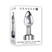 Анальная пробка металлическая Gender X с вибрацией, Mini