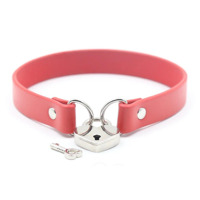 Ошейник DS Fetish DS Fetish Locking collar red
