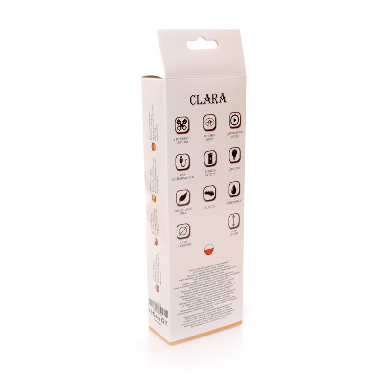 Вибратор-кролик CLARA Purple 12 функций вибрации и 6 пульсаций USB