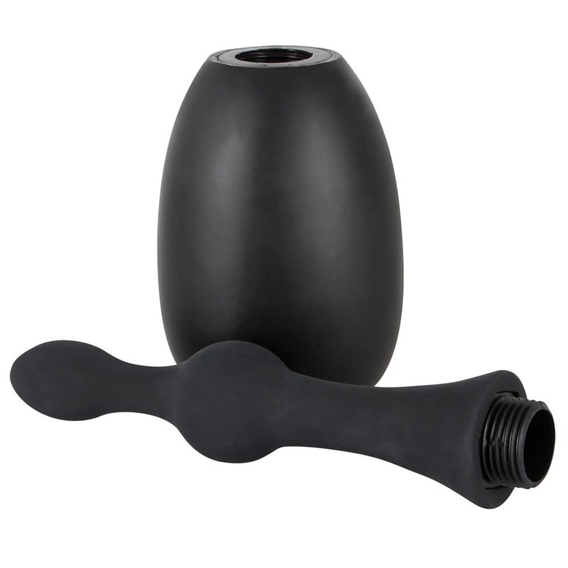 Анальный душ из медицинского силикона Black Velvets Douche, черный, Small