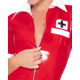 Костюм медсестры красный виниловый Black Level Vinyl Nurse 2 предмета, XL