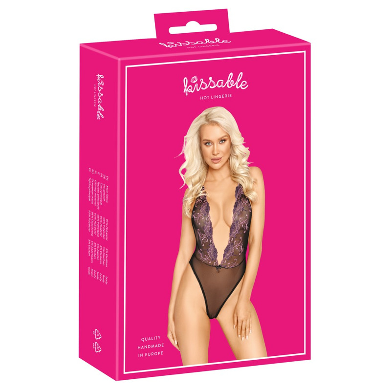 Боди с вырезом Body Embroidery S/M