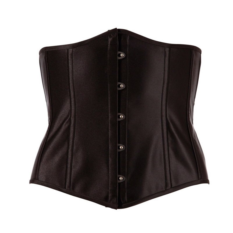 Корсет с открытым бюстом Cottelli Collection Corset Open Cup со шнуровкой, черный, M