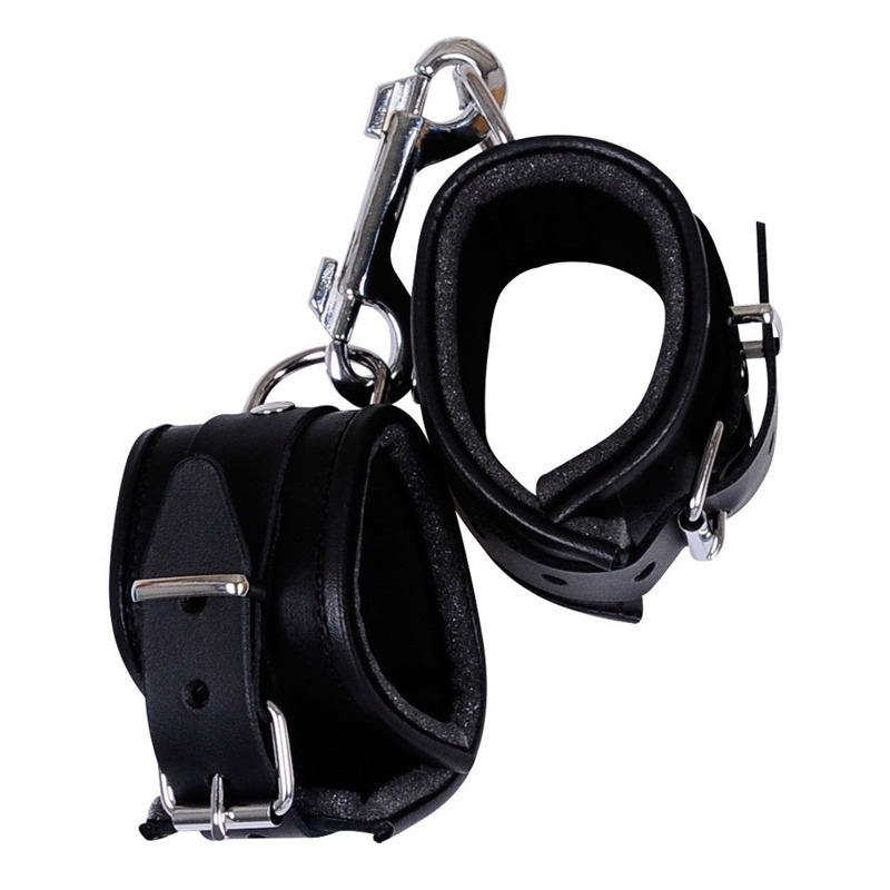 Наручники кожаные Zado FETISH Leather Cuffs с мягкой подкладкой внутри, черные