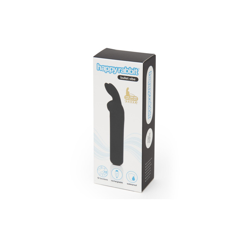 Мини вибратор Happy Rabbit Rechargeable Bullet BLACK