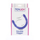 Фаллоимитатор двойной, нереалистичный TOY JOY фиолетовый, 45 х 3 см