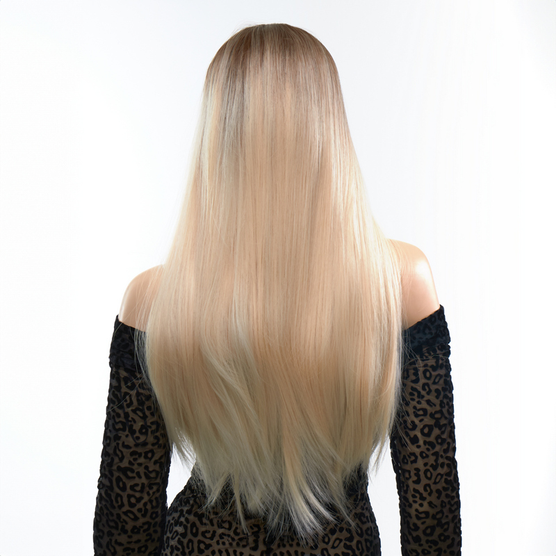 Парик прямый с челкой Fetish Hair омбре блонд, 60 см