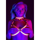 Портупея в виде бюстье с открытыми чашками Taboom Glow In The Dark с функцией свечения в темноте