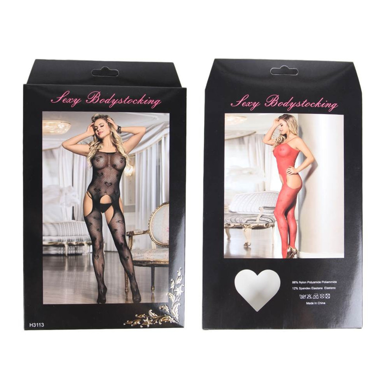 Комбинезон с узором сердечками Star Night Heart Mesh с имитацией чулков, XS-M