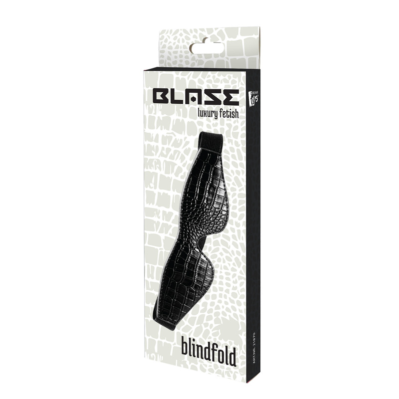 Маска на глаза BLAZE LUXUARY BLINDFOLD CROCO BLACK