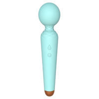 Вибро-Микрофон голубой Rechargeable Power Wand USB 10 Functions