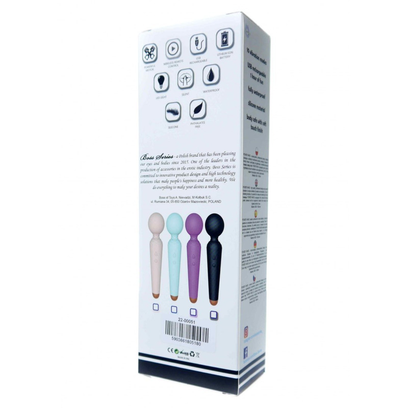 Вибро-Микрофон голубой Rechargeable Power Wand USB 10 Functions