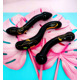 Стеклянный фаллоимитатор двухсторонний Secret Kisses Handblown, черный