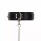Широкий ошейник с наручниками и цепью Taboom Luxury Bondage Essentials, черный