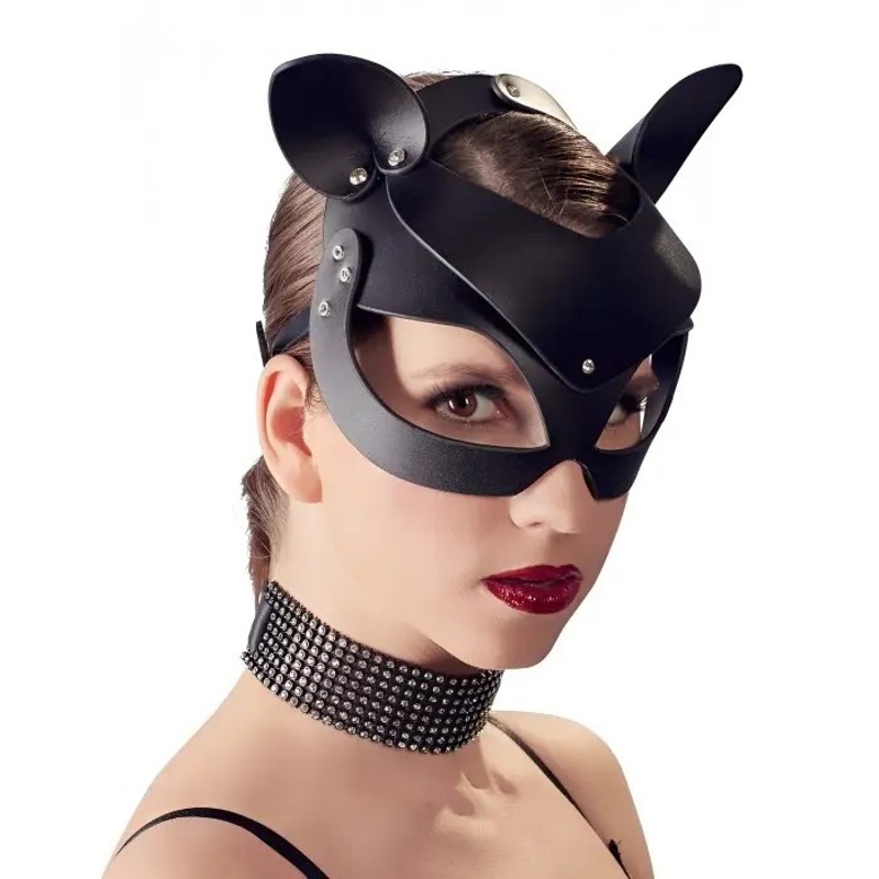 Маска кошечка Shiny cat Mask with studs