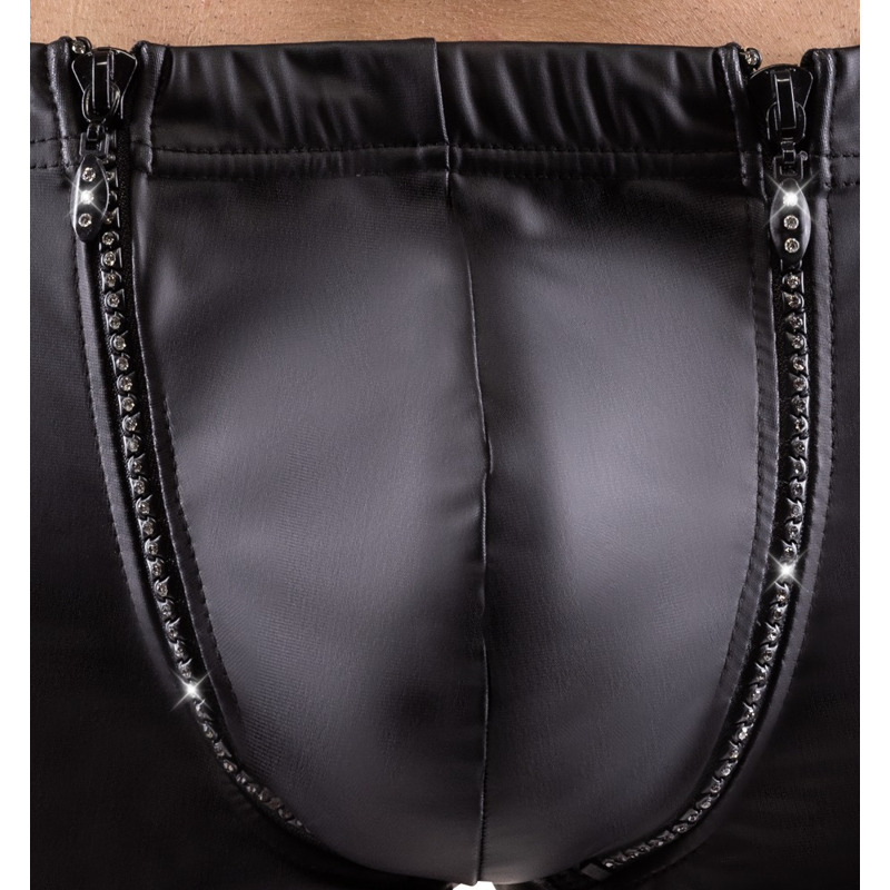 Трусы боксеры со стразами по молнии Sven Joy Ment Men's Pants, черный, L