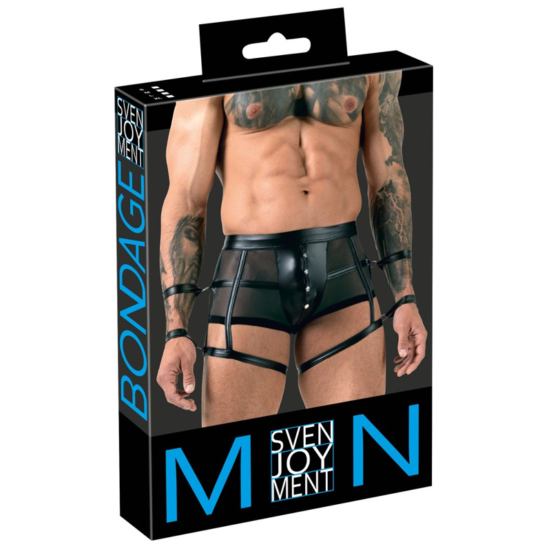 Мужские трусы с фиксаторами на руки Sven Joy Ment Men's Pants, черный, S