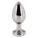 Анальная пробка с камнем You2Toys Jewel Buttplug, серебристая, Small