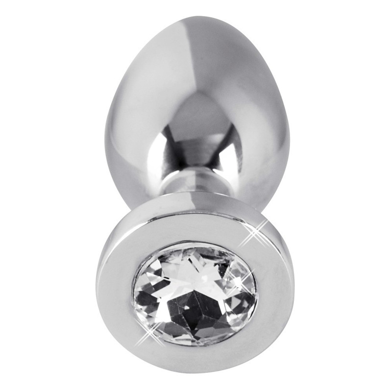 Анальная пробка с камнем You2Toys Jewel Buttplug, серебристая, Small