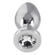 Анальная пробка с камнем You2Toys Jewel Buttplug, серебристая, Small