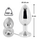 Анальная пробка с камнем You2Toys Jewel Buttplug, серебристая, Small