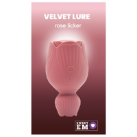 Вибратор для клитора-цветок двусторонний Sweet Em Velvet Lure, розовый