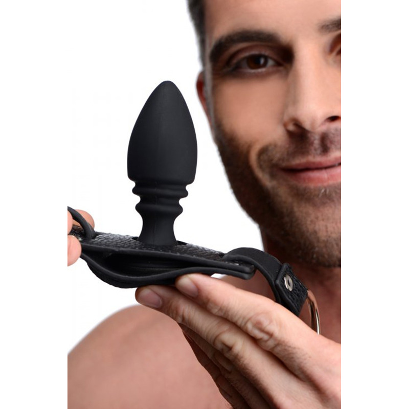 Портупея трусы с кольцом на член Harness With Cock Ring And Anal Plug и анальной пробкой