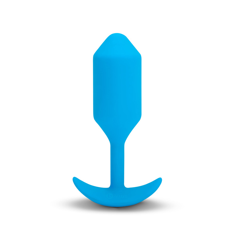 Анальная пробка с вибрацией b-Vibe VIBRATING SNUG PLUG размер L, синяя