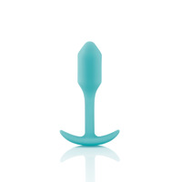 Бесшовная силиконовая анальная пробка с утяжелением B-Vibe - Snug Plug 1 зеленая
