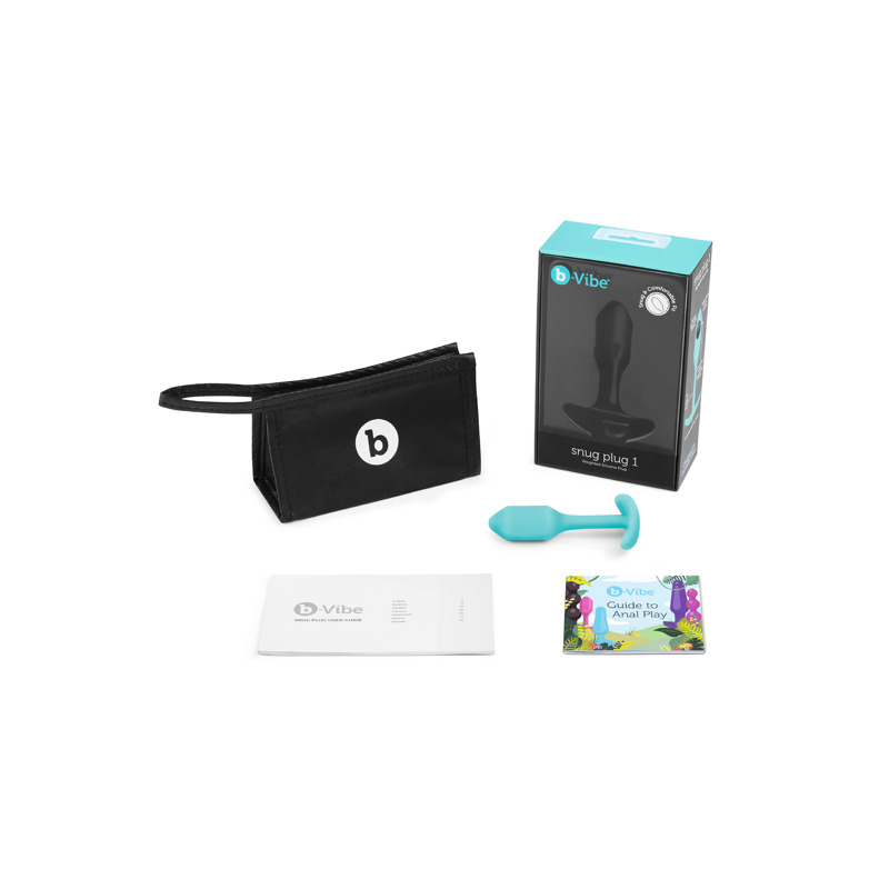 Бесшовная силиконовая анальная пробка с утяжелением B-Vibe - Snug Plug 1 зеленая