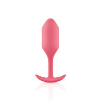 Бесшовная силиконовая анальная пробка с утяжелением B-Vibe - Snug Plug 2 коралловая Бесшовная силиконовая анальная пробка с утяжелением B-Vibe - Snug Plug 2 коралловая