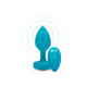 Анальная пробка с вибрацией и камнем B-Vibe - Vibrating Jewel Plug S/M, синяя