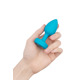 Анальная пробка с вибрацией и камнем B-Vibe - Vibrating Jewel Plug S/M, синяя