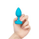 Анальная пробка с вибрацией и камнем B-Vibe - Vibrating Jewel Plug S/M, синяя