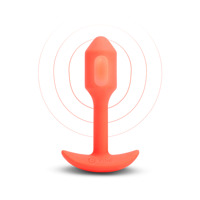 Анальна пробка с вибрацией размер S B-Vibe Vibrating Snug Plug 1, оранжевая