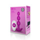 Анальные шарики с пультом, 2 мотора B-Vibe TRIPLET ANAL BEADS, фуксия