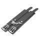 Наручники из экокожи DS Fetish Wrist Restraints черные с серебристой фурнитурой